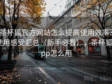 茶杯狐官方网站怎么提高使用效率？使用感受汇总（新手必看），茶杯狐app怎么用