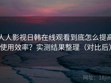 人人影视日韩在线观看到底怎么提高使用效率？实测结果整理（对比后）