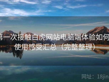 第一次接触白虎网站电脑端体验如何？使用感受汇总（完整整理）