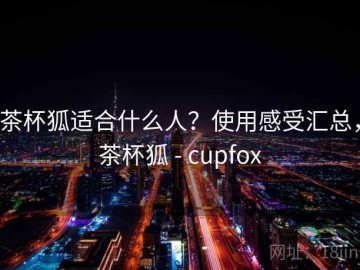 茶杯狐适合什么人？使用感受汇总，茶杯狐 - cupfox