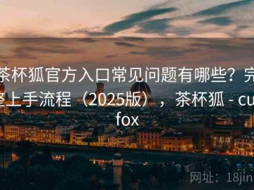 茶杯狐官方入口常见问题有哪些？完整上手流程（2025版），茶杯狐 - cupfox