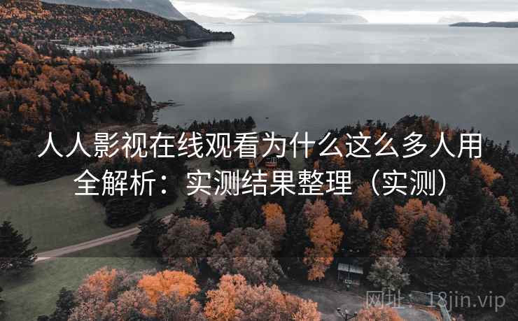 人人影视在线观看为什么这么多人用全解析：实测结果整理（实测）